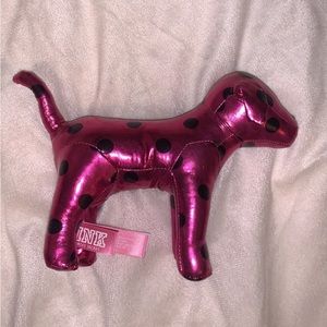 Metallic polka dot PINK dog